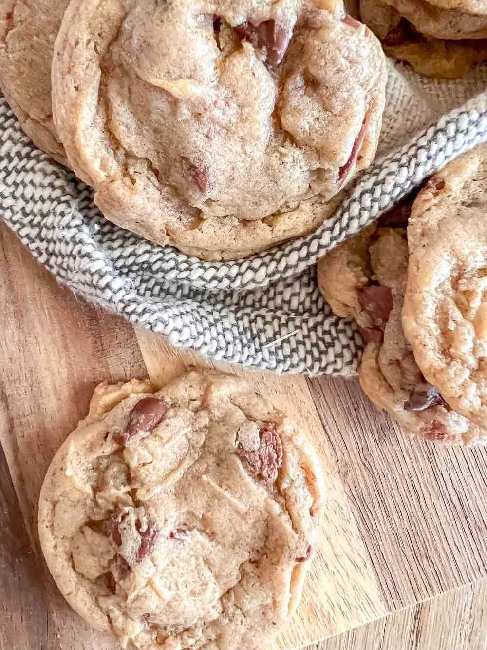 Brown Butter Sourdough Discard Chocolate Chip Cookies